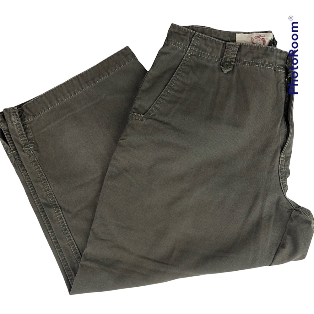 Hiking Capris Size 8 Green Khaki 100% Cotton Royal Robbins Outdoor Goddess